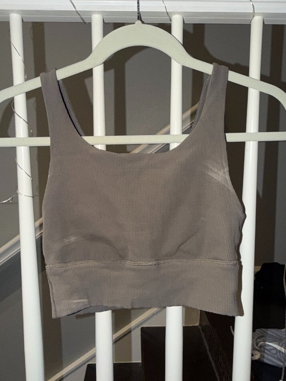 Offline by Aerie Taupe Ribbed Sports Bra - XS
